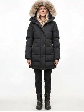 Canada Goose Shelburne Parka, Black 3802L, Womens Size XXSmall
